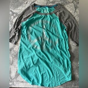 Good Condition! 60% cotton Long Sleepwear Teal and Gray Long size L